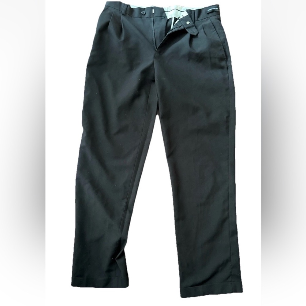 Enrico Rossini Men’s Black Dress Pants Wrinkle Resistant 32x32